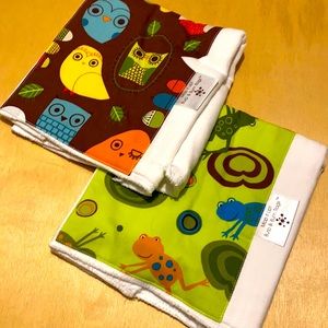Hand crafted styles burp rags baby gift